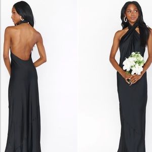 Show me your mumu Jasmine Halter Maxi Dress. Black size small